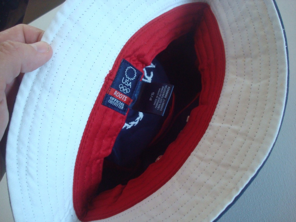 USA ROOTS OLYMPIC SZ SMALL floppy bucket DEADSTOCK BEACH
