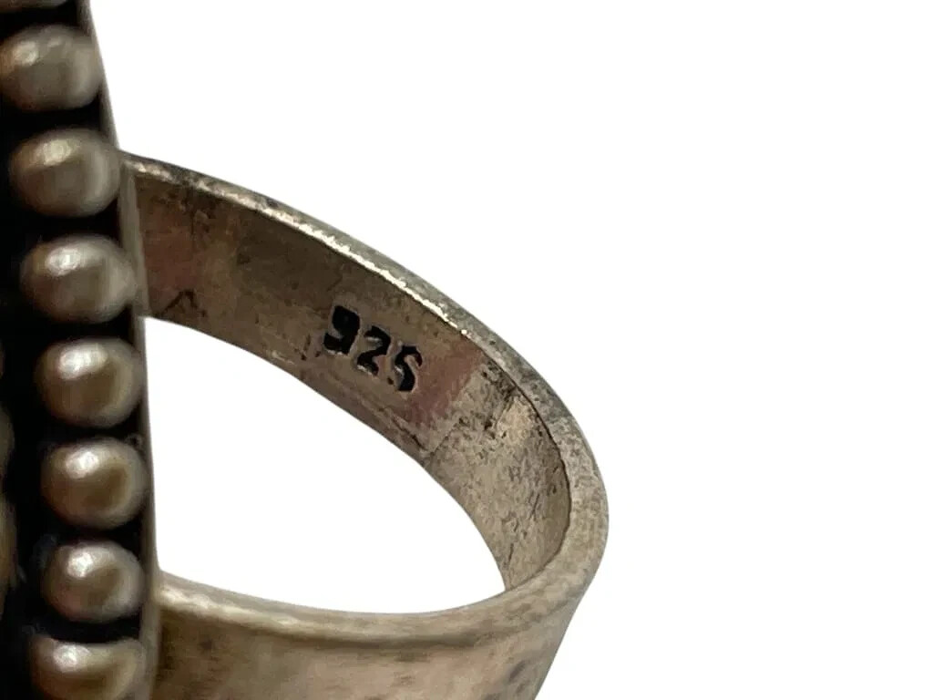 THREE VINTAGE STERLING SILVER STATEMENT RINGS FEA… - image 6