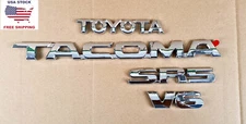 Fit for 2005-15 Toyota Tacoma Chrome Emblems 4 PC Tacoma SR5 V6 Toyota USA stock