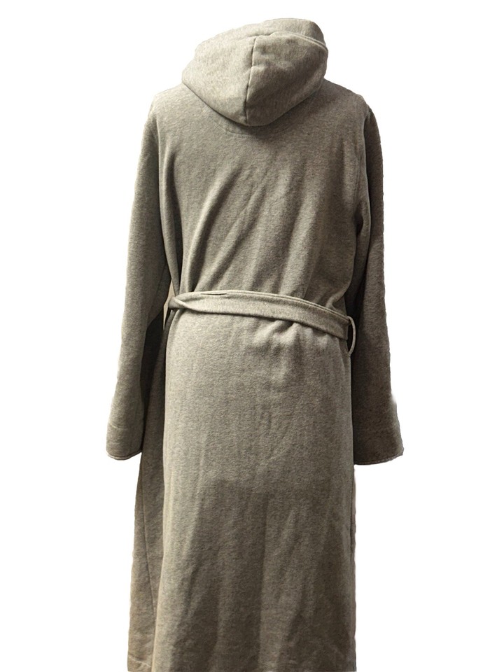 Women’s Lands End Gray 100 Hooded Cotton Robe eBay