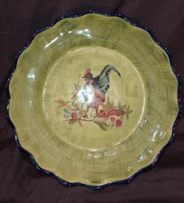 Tracy Porter Stonehouse Farm Collection Ceramic Rooster Pie Dish 10"