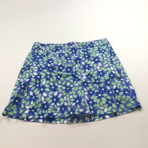 Lady Hagen 10 (Fit 33 In) Cotton Blend Golf Skirt Skort 4" Shorts Blue