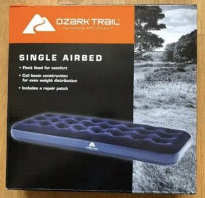 Textil Zoom OZARK TRAIL AUFBLASBAR-BEFLOCKT-LUFTBETT-CAMPING-MATRATZE-LUFTBETT 