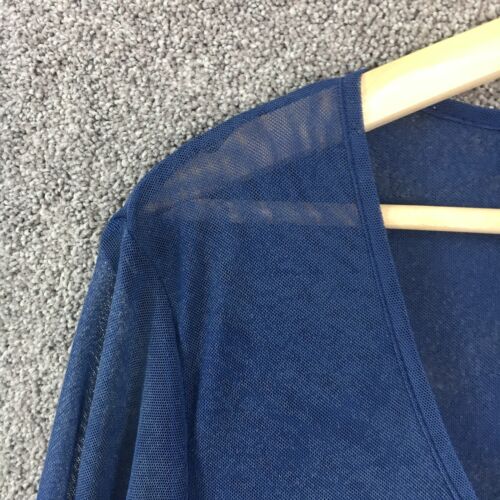 TS Taking Shape womens tunic top 16 blue short sleeve mesh stretch casual plus S - Picture 5 of 21