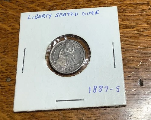 Silver 1887-S U.S. Seated Liberty Dime