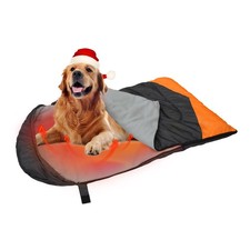 Heating Dog Sleeping Bag, Heated Waterproof Warm Packable Dog Bed Mat with St...