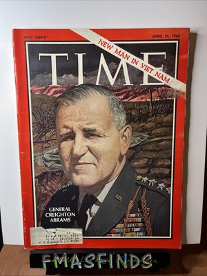 L3 1968 GENERAL CREIGHTON ABRAMS April 19 TIME MAGAZINE 