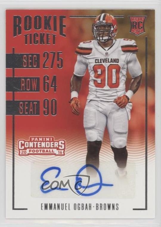 Emmanuel Ogbah Panini Contenders #189 Autograph