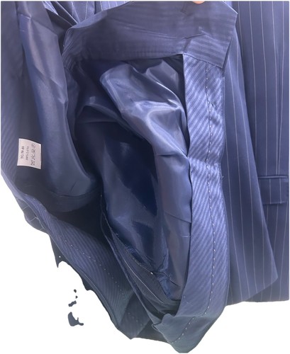 Traje Hombre Made IN Italy Azul Raya Diplomática Drop 7 Slim 44 46 48 50 52 54 - Imagen 9 de 15