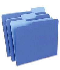 Interior File Folders, 1/3-Cut Tabs: Assorted, Letter Size, 11-pt Stock,...