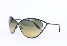 Tom Ford Black Frame Green Lens Butterfly Narcissa Sunglasses TF129 01P