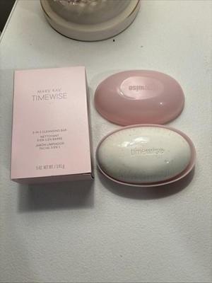 Mary Kay TimeWise 3-IN-1 CLEANSING BAR W/Dish NIB Sealed Bar 150403 NOS