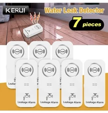 7x Water Leak Sensor Alarm 90dB Voice Alert Wireless Water Leak Detector Alarm