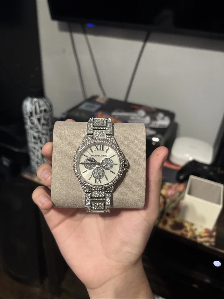 Michael Kors Oversized Camille Pave Silver-toned Watch - Image 2 of 4