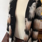 Sand Copenhagen Faux Fur Jacket Black White & Copper Glamorous Rocker Stunner!! — photo 2