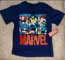 MARVEL SUPERHEROES BOY'S T-SHIRT. SZ 5/6