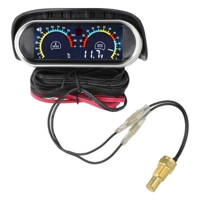 Digital LCD Wassertemperaturanzeige und Voltmeter f??r Auto 12V 24V Netzteil