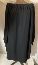 Elegant Express Size Medium Black Off The Shoulder Dress ID#90285 06/17