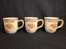 Susan Winget Stoneware Fox Coffee Mugs Set Of 3