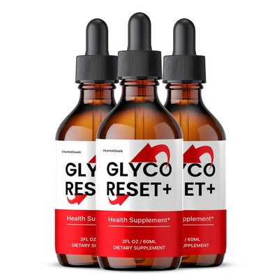 (3 Pack) Glyco Reset Drops, GlycoReset Premium Blood Support Supplement (6oz)