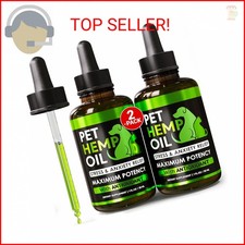 Hemp Oil for Dogs and Cats - Organic Hemp Oil Drops for Anxiety Relief, Stress,P