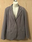 Jaclyn Smith Women's Blazer 18 Gray Jacket Pin Striped — photo 1