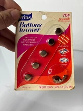 NOS Vintage Prims Make Cover Your Own DIY Snaps Buttons Reusable Size 18 - 7/16”