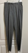 NWT Roundtree Yorke Dress Pants 100 Wool Worsted 36 X 36.5 Gray Unhemmed