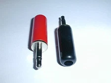 Philmore 501P 1/8in/3.5mm Mini Phone Plug Set Mono 1-RED & 1-BLACK (2 conduct)