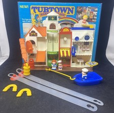 Vintage Lakeside Tub Town Tubtown Harbor Village Bath Toy RARE