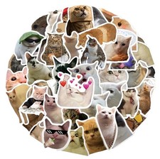 Funny Waterproof Cat Graffiti Stickers -50pcs Quirky t Unique Designs