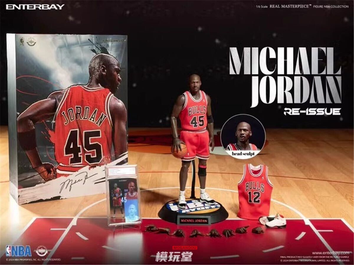 ENTERBAY 1/6 Bulls Michael Jordan Action Figure I'm Back Red