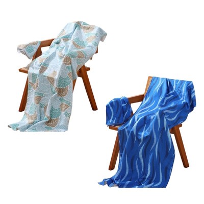 Microfiber Quick Dry Beach Towel with Fashion Texture for Sports Travel Use