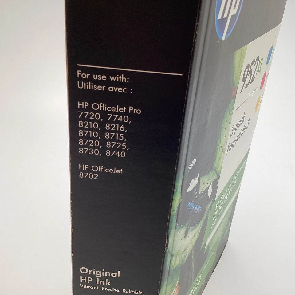 Cartucho de tinta HP 952XL paquete de 3 amarillo cian magenta N9K30BN caja sellada MAR 2023 Foto 3 de 4