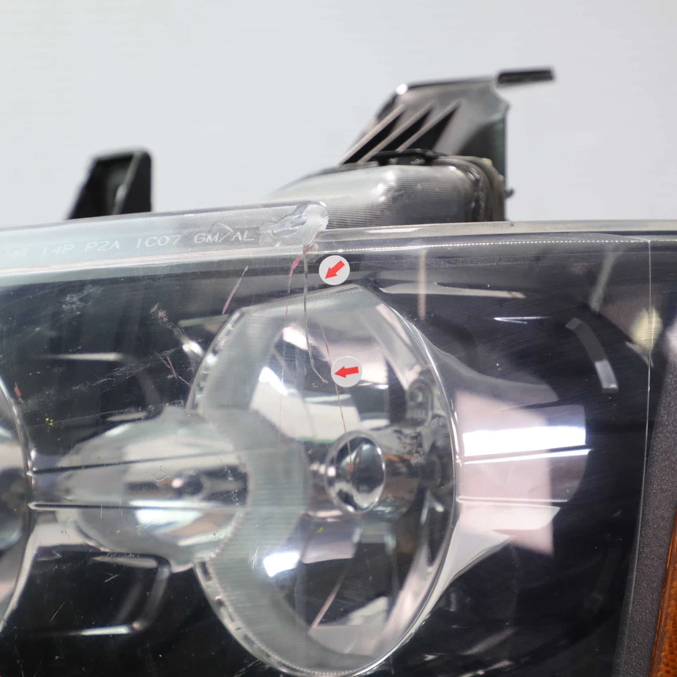 Conjunto de faros laterales izquierdo halógenos negros Chevrolet Avalanche 2007-2013 OEM Foto 4 de 4