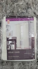 Allen Roth Light Filtering Amesmore Grommet Top Panel Natural 50" x 84" 792472
