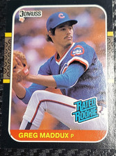 Donruss 1987 Rated Rookie Greg Maddux #36 Chicago Cubs Baseball Card