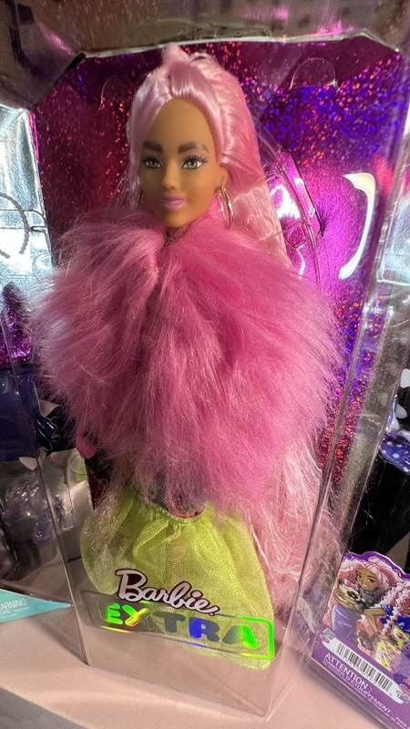 Barbie Extra Fashion Doll Pink Fur Mix & Match 30+ Looks NEW IN BOX