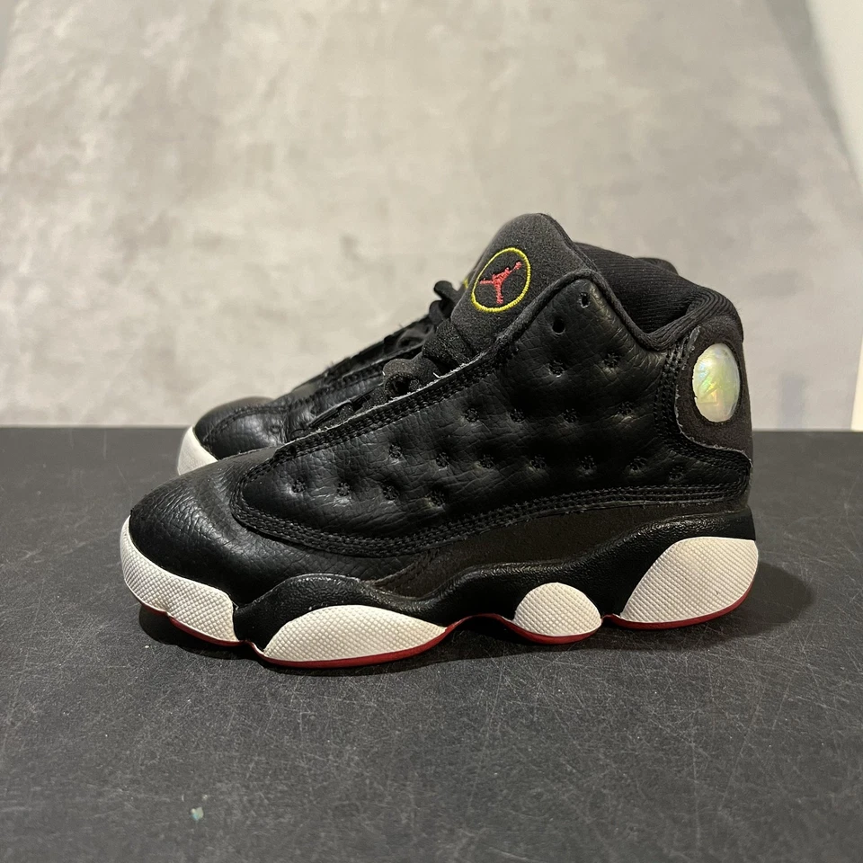 Zapatos Jordan Niño Pequeño Talla 11C Negro Rojo Air Jordan 13 Retro Playoff DJ3005-062 Foto 3 de 4