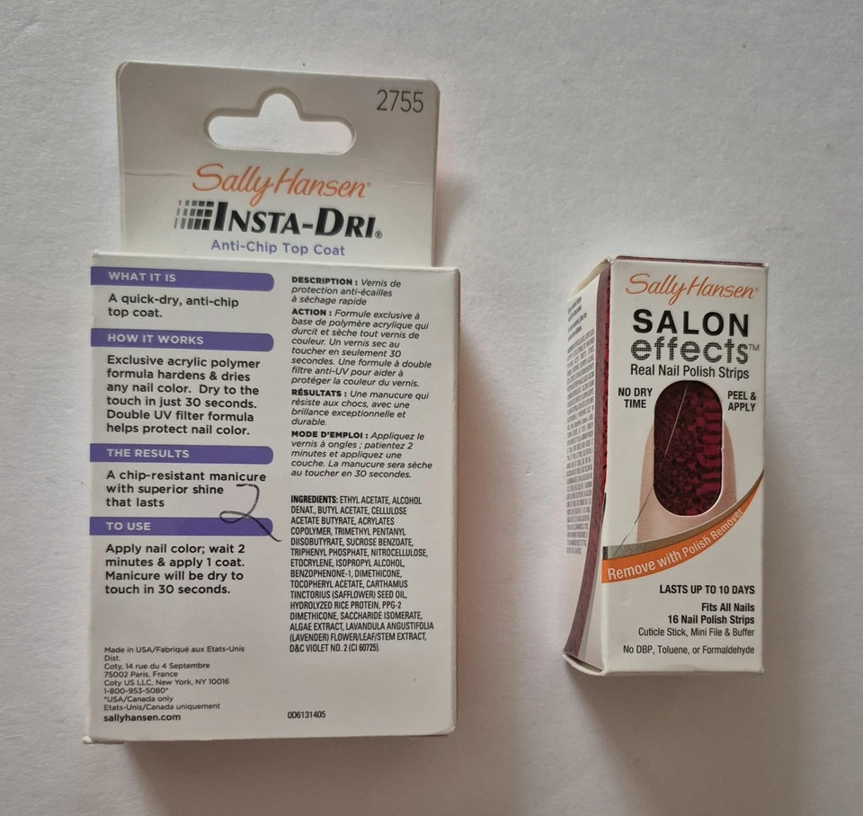 2 Sally Hansen Salon Effects™ Nail Polish Strips + Insta-Dri® Anti Chip Top Coat - Изображение 2 из 4