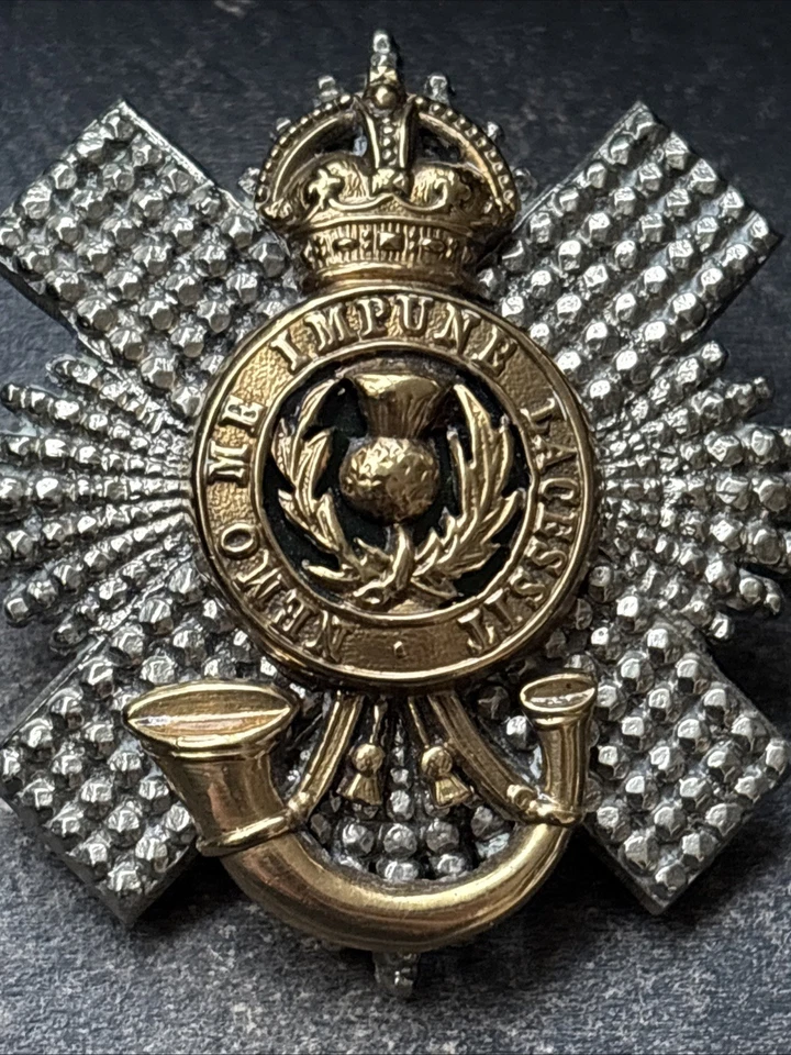 Royal Scots 4th/5th Battalion Officers, British Army Glengarry Badge 1908-1921 - Image 4 of 4