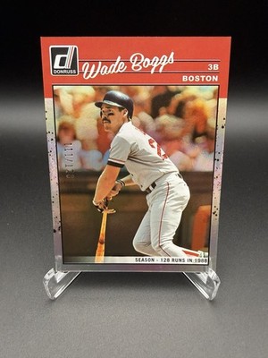 Wade Boggs 2023 Donruss Red Foil Stat Line /128 Red Sox #111/128