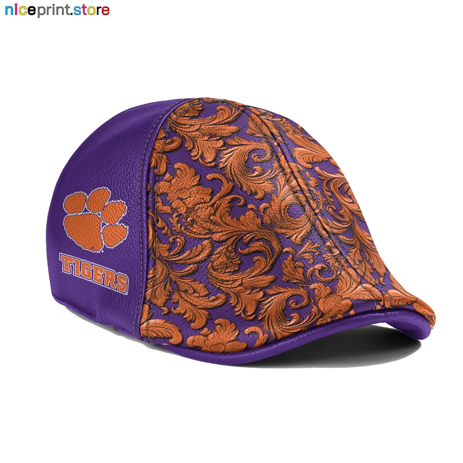 Clemson Team Tigers Ivy Cap NCAA 6pannel Hat NCAA Flat Cap Driver