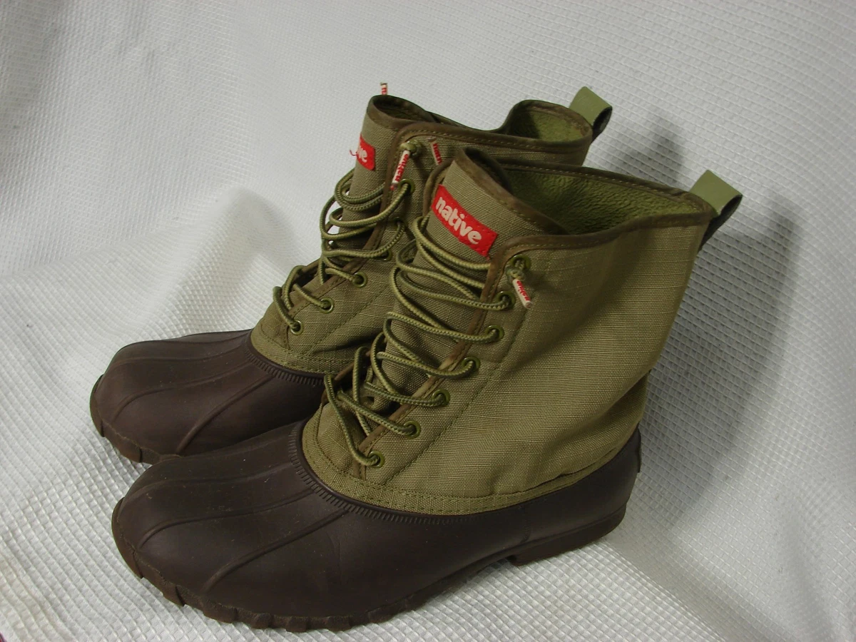 Rain Boot Lace Up Green Boots for Men for Sale | Shop New  display picture 1