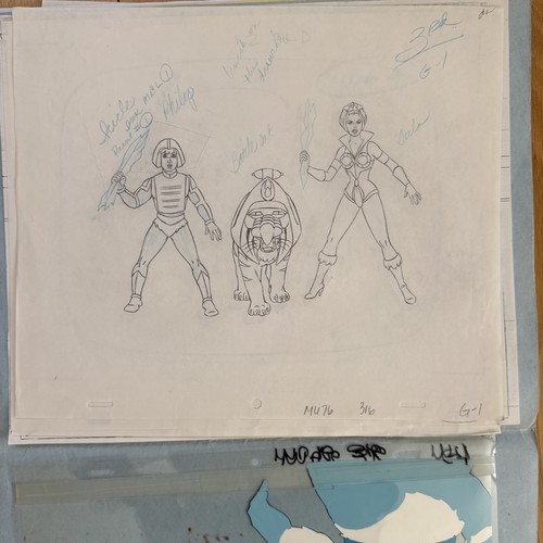 He-man Original Production Cel, Pencils And Production Folder Motu Filmation - Picture 3 of 6