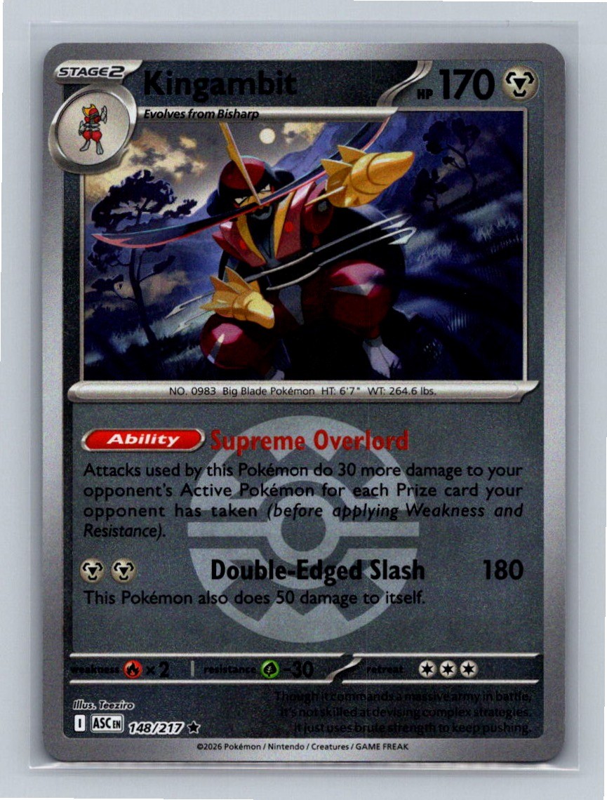 Kingambit (Quick Ball) Rare ME: Ascended Heroes 148/217 NM