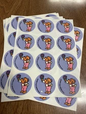  Vintage 1983 Berenstain Bears Scratch And Sniff Stickers Violet 12 stickers