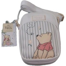 Disney Winnie The Pooh Faux Leather Crossbody Bag Cell Phone Holder Primark NWT