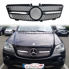 For Mercedes M-Class W164 Front Radiator Diamond Black Grille 2005-2008 ML500