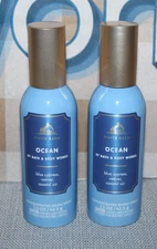 Bath and Body Works Ocean Room Spray for Home 1.5 oz White Barn Pack of 2